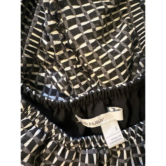 💖Old Navy Women's Sleeveless Patterned Dress Small Black & White - Picture 6 of 6